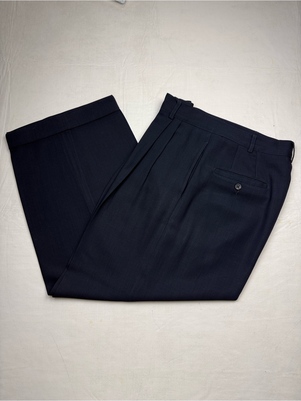 Banana Republic Women's Black Pleated Dress Pants Cuffed Hem Size 12P